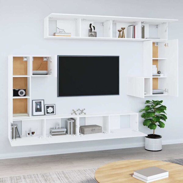 Nástěnná TV skříňka bílá kompozitní dřevo 3114590