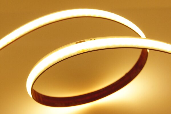LED pásek COB 4W/m, 24V, IP20, 320LED/m, CRI>90 Barva světla: Teplá bílá, 2700K