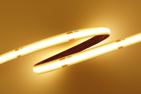 LED pásek COB 4W/m, 24V, IP20, 320LED/m, CRI>90 Barva světla: Teplá bílá, 2700K
