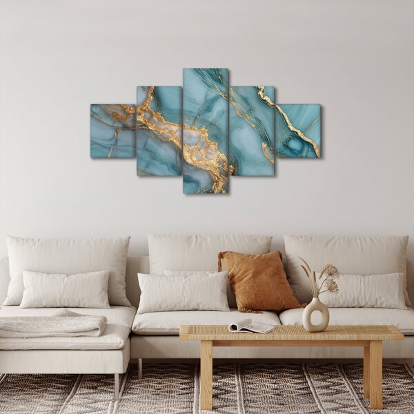 Obraz - Tyrkysový mramor (125x70 cm)
