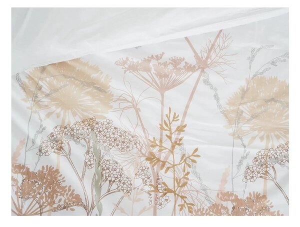 Bílé/v terakotové barvě krepové povlečení na jednolůžko 140x200 cm Caraway – B.E.S