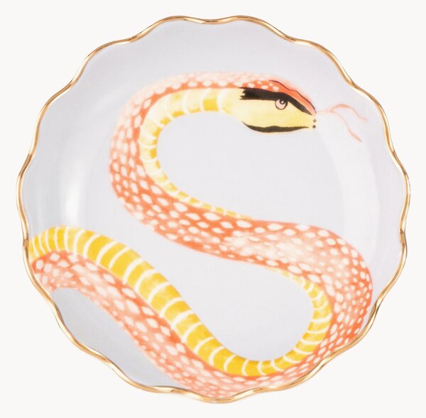 Mělký talíř z kostního porcelánu Snakey