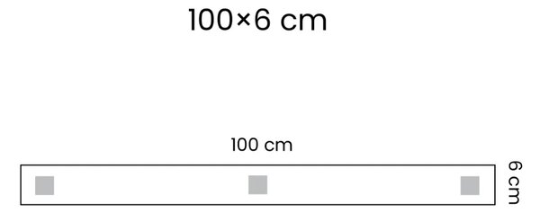 Magnetická bezrámová tabule SLIMboard 100 × 6 cm, za sucha stíratelná, PME100x6