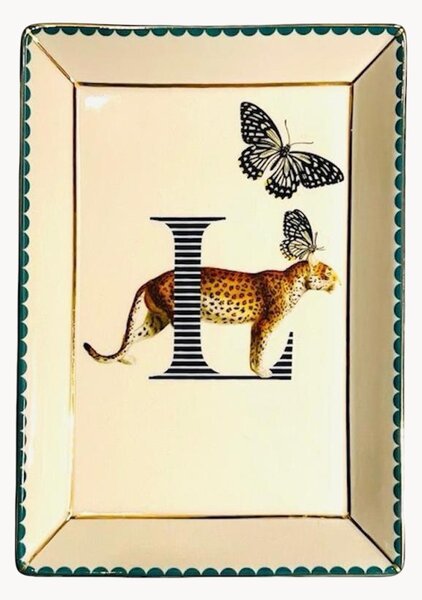 Dekorativní tác z kostního porcelánu Leopard