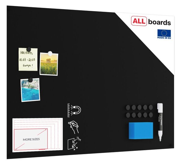 Bezrámová magnetická křídová tabule magnetický panel SLIMboard 90x60 cm, NFCH90x60