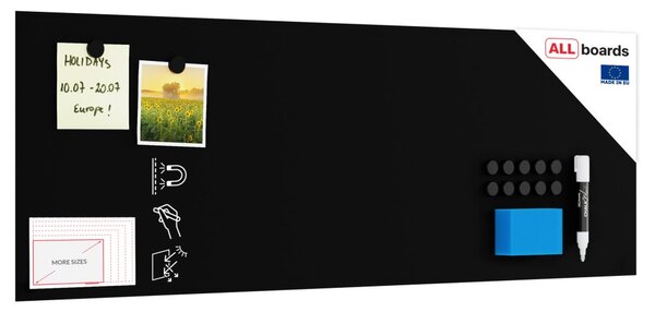 Bezrámová magnetická křídová tabule magnetický panel SLIMboard 90x30 cm, NFCH90x30