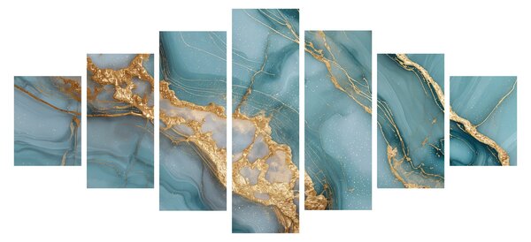 Obraz - Tyrkysový mramor (210x100 cm)
