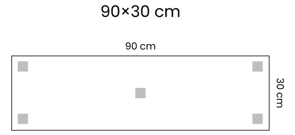 Bezrámová magnetická křídová tabule magnetický panel SLIMboard 90x30 cm, NFCH90x30