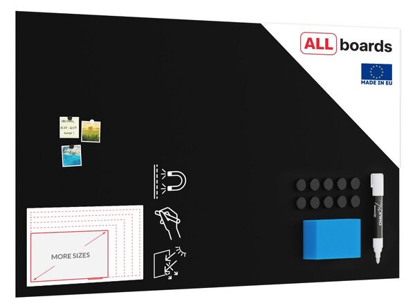 Bezrámová magnetická křídová tabule magnetický panel SLIMboard 200x120 cm, NFCH200x120