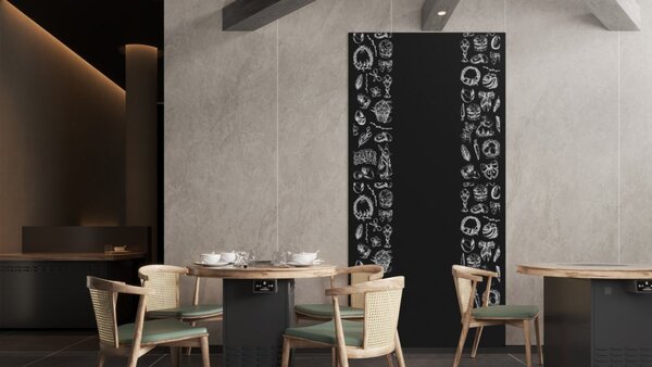Bezrámová magnetická křídová tabule magnetický panel SLIMboard 240x120 cm, NFCH240x120