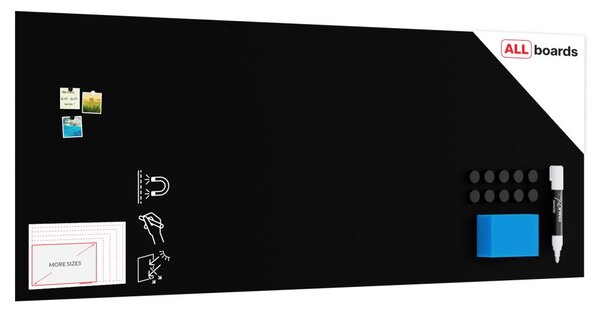 Bezrámová magnetická křídová tabule magnetický panel SLIMboard 305x122 cm, NFCH305x122