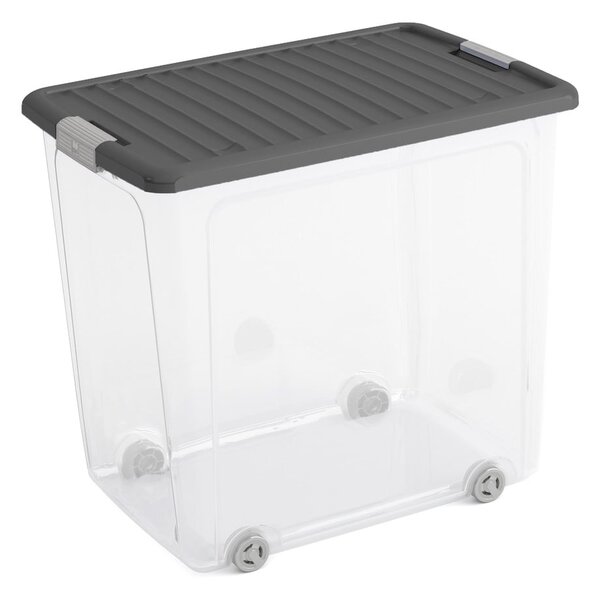 Plastový úložný box s víkem 56,5x39x51,5 cm W box XL – KIS
