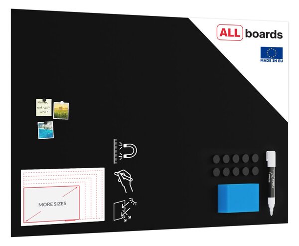 Bezrámová magnetická křídová tabule magnetický panel SLIMboard 180x120 cm, NFCH180x120