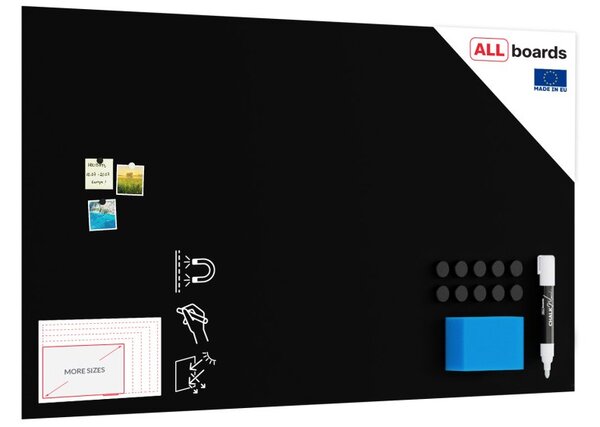 Bezrámová magnetická křídová tabule magnetický panel SLIMboard 200x120 cm, NFCH200x120