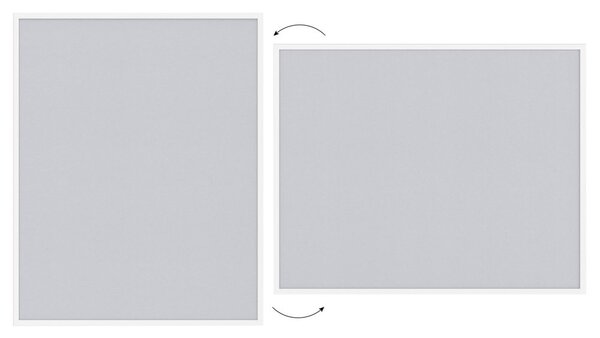 Textilní (filcová) nástěnka bílá 100x80 cm, v bílém dřevěném rámu, TFWHITE108W