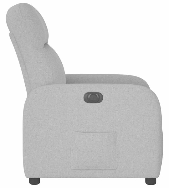 Elektrické polohovací křeslo obláčkově šedé textil 3302961