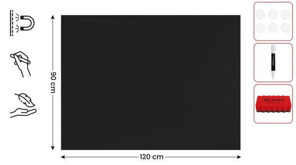 Magnetická tabule 120 x 90 ALLboards METAL MB129_00027