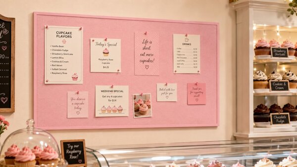 Textilní (filcová) nástěnka růžová 120 × 60 cm, v růžovém dřevěném rámu, TFPINK126P