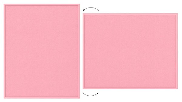 Textilní (filcová) nástěnka růžová 100 × 80 cm, v růžovém dřevěném rámu, TFPINK108P