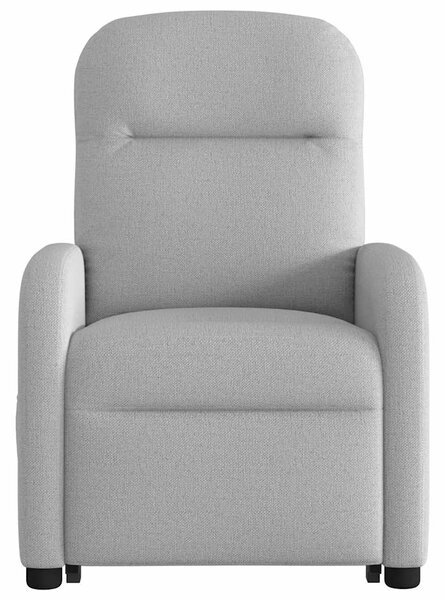 Elektrické zvedací polohovací křeslo obláčkově šedé textil 3303001