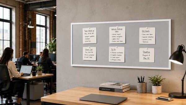 Textilní (filcová) nástěnka bílá 100x40 cm , v bílém dřevěném rámu, TFWHITE104W