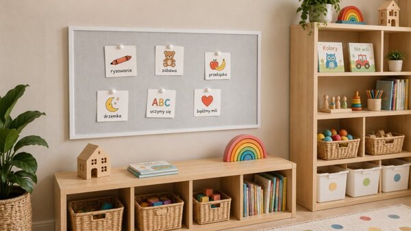 Textilní (filcová) nástěnka bílá 80 × 40 cm, v bílém dřevěném rámu, TFWHITE84W