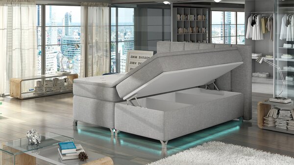 Eltap Čalouněná postel Basilio s úložným prostorem Materiál a barva potahu: Mat Velvet 63 - růžová, Rozměr: 140x200