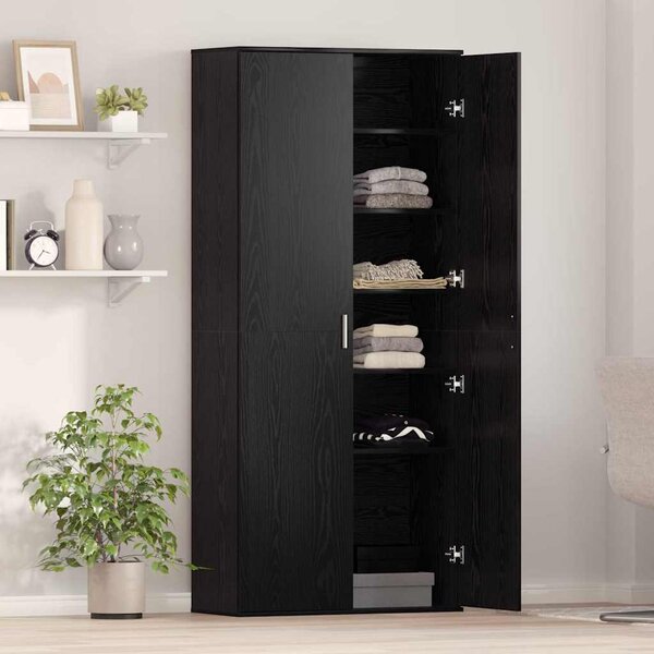 Vysoká skříň 80 x 35 x 180 cm Kompozitní dřevo Černý dub 3365563