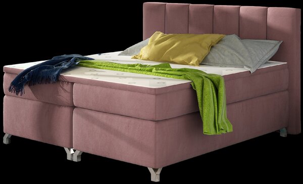 Eltap Čalouněná postel Basilio s úložným prostorem Materiál a barva potahu: Mat Velvet 63 - růžová, Rozměr: 140x200