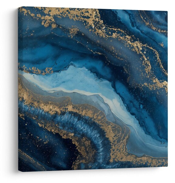 Obraz - Modrá mramorová abstrakce (30x30 cm)