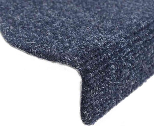 Schodové rohože samolepicí 30 ks 56 x 17 x 3 cm modré půlkulaté 3365684