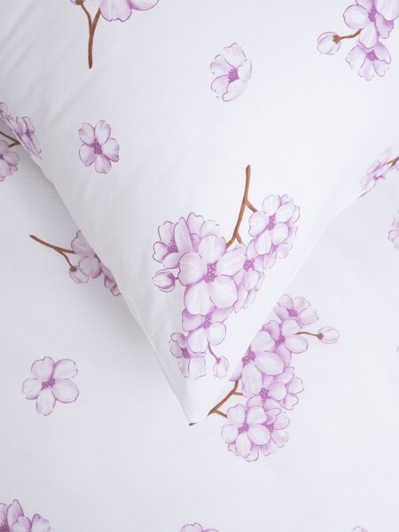 MK Lůžkoviny Francouzské bavlněné povlečení Renforcé - Sakura 220 × 200 cm, 2ks 70 x 90 cm
