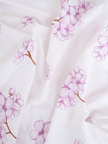 MK Lůžkoviny Francouzské bavlněné povlečení Renforcé - Sakura 220 × 200 cm, 2ks 70 x 90 cm