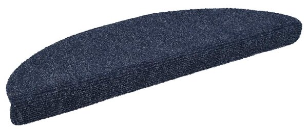 Schodové rohože samolepicí 30 ks 56 x 17 x 3 cm modré půlkulaté 3365684