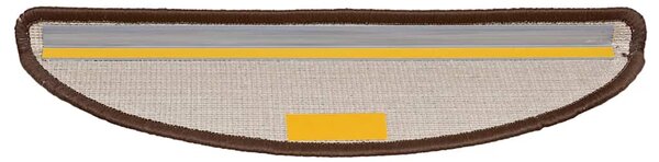 Schodové rohože 20 ks 56 x 17 x 3 cm hnědé půlkulaté 3365840