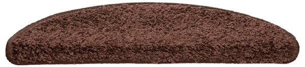 Schodové rohože 20 ks 56 x 17 x 3 cm hnědé půlkulaté 3365840
