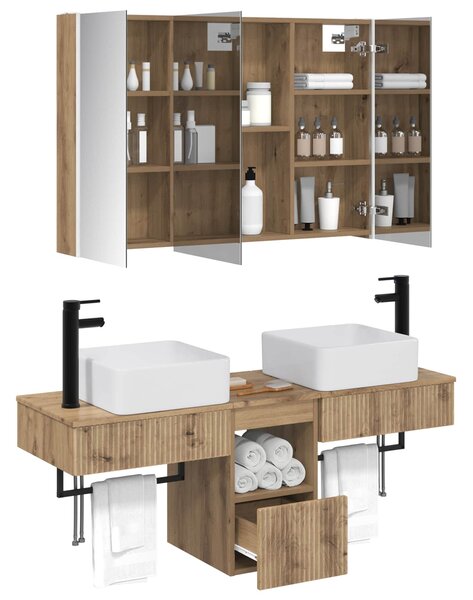 Sada koupelnových skříněk 4 ks Dub artisan Kompozitní dřevo 3406310