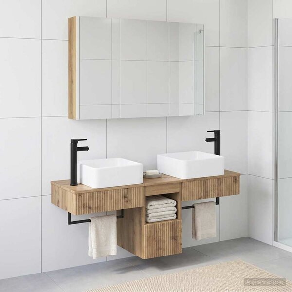 Sada koupelnových skříněk 4 ks Dub artisan Kompozitní dřevo 3406310