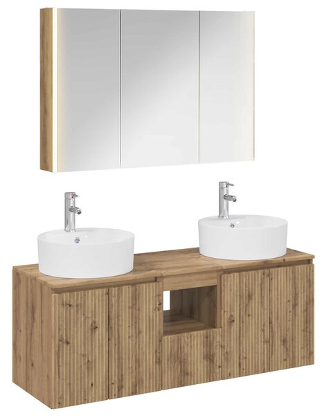 Sada koupelnových skříněk 4 ks Dub artisan Kompozitní dřevo 3406470