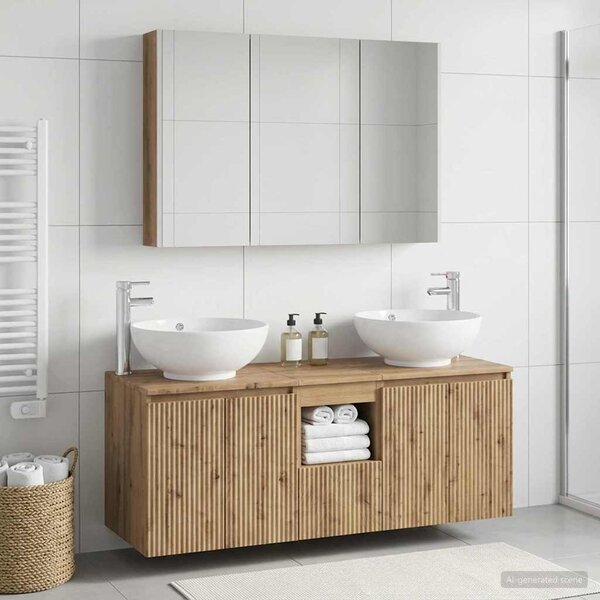 Sada koupelnových skříněk 4 ks Dub artisan Kompozitní dřevo 3406510
