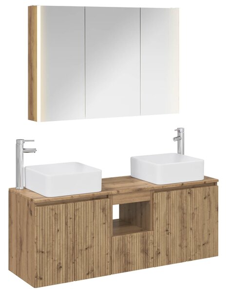 Sada koupelnových skříněk 4 ks Dub artisan Kompozitní dřevo 3406390