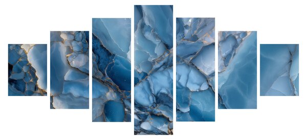 Obraz - Modrý členitý mramor (210x100 cm)