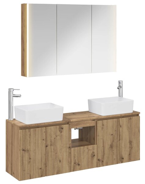 Sada koupelnových skříněk 4 ks Dub artisan Kompozitní dřevo 3406430