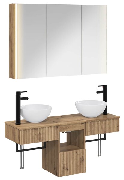 Sada koupelnových skříněk 4 ks Dub artisan Kompozitní dřevo 3406270