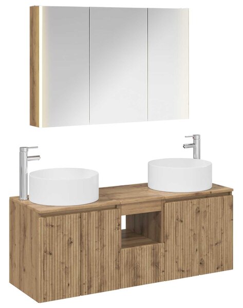Sada koupelnových skříněk 4 ks Dub artisan Kompozitní dřevo 3406590