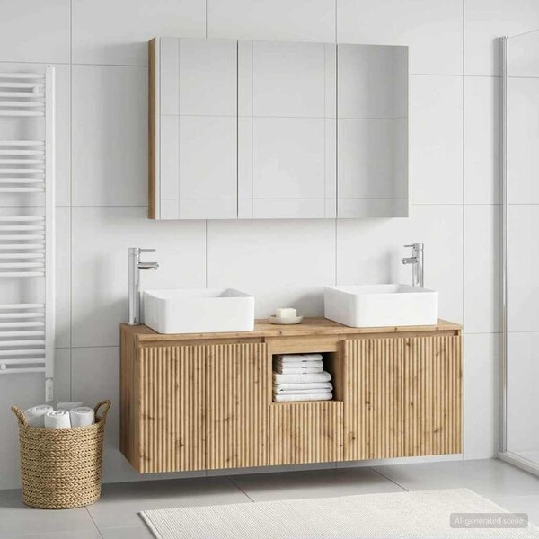 Sada koupelnových skříněk 4 ks Dub artisan Kompozitní dřevo 3406390