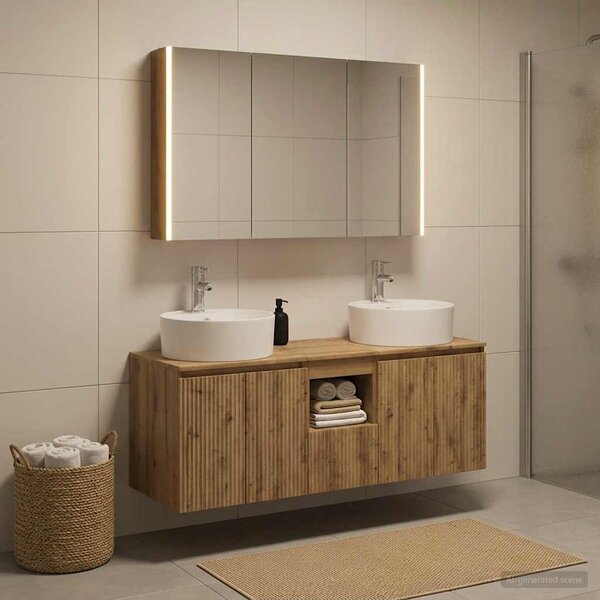 Sada koupelnových skříněk 4 ks Dub artisan Kompozitní dřevo 3406470