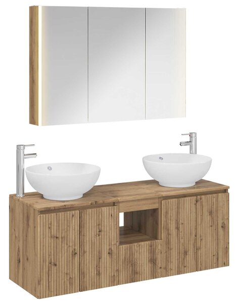 Sada koupelnových skříněk 4 ks Dub artisan Kompozitní dřevo 3406510