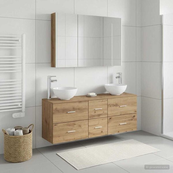 Sada koupelnového nábytku 4 ks Dub artisan 3406710