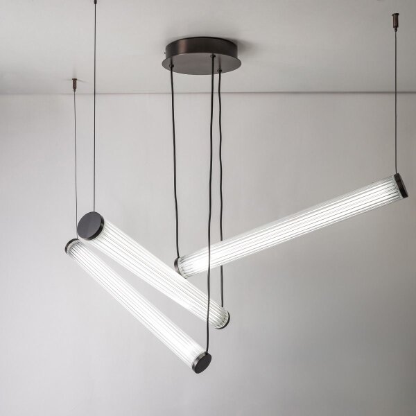 Zuma Line 1238 - LED Stm. lustr na lanku COMO LED/64W/230V 2700-6500K černá + DO